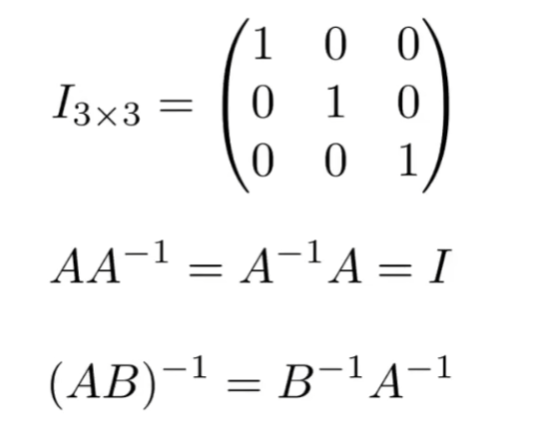 3x3的单位矩阵: